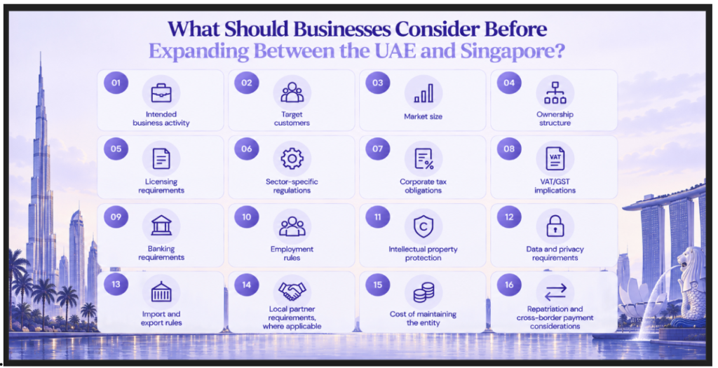 What Should Businesses Consider Before Expanding Between the UAE and Singapore Image